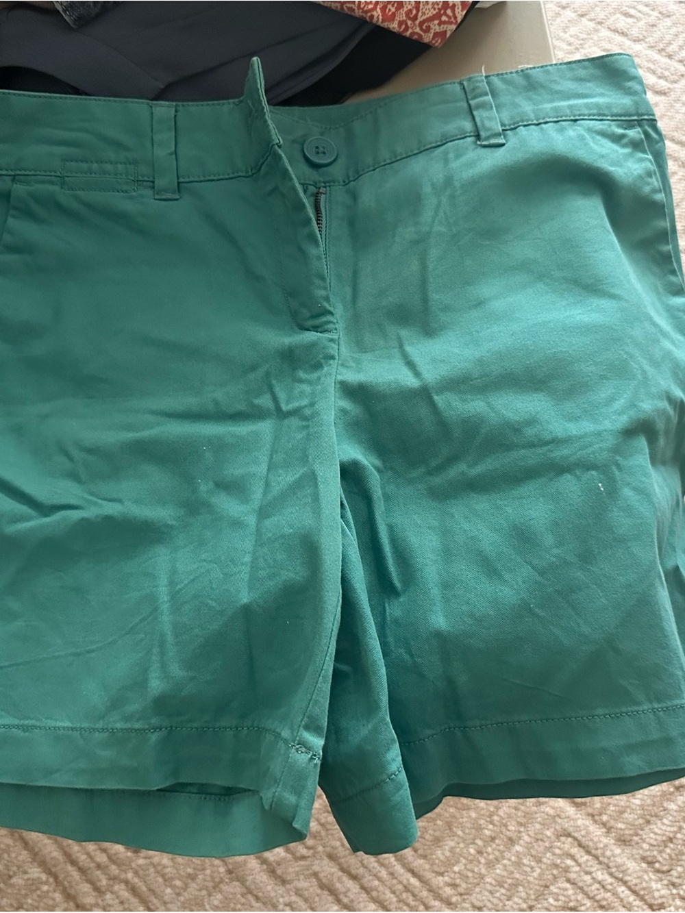 LOFT Teal Mid-Rise Casual Shorts